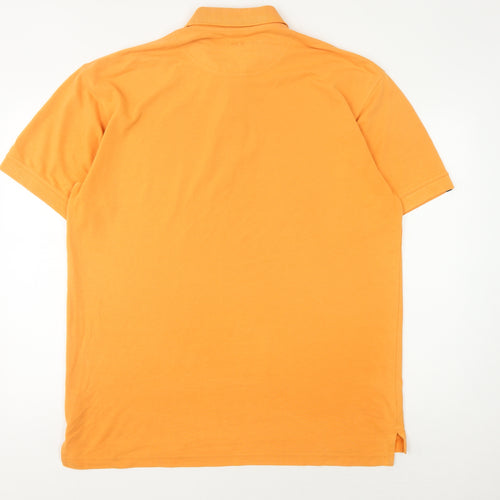 Decathlon Orange Men's Polo, Size XS, Short Sleeve