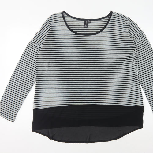 Izabel London Women's Multicoloured Size 12 Striped T-Shirt