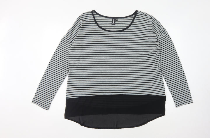 Izabel London Women's Multicoloured Size 12 Striped T-Shirt