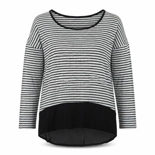 Izabel London Women's Multicoloured Size 12 Striped T-Shirt