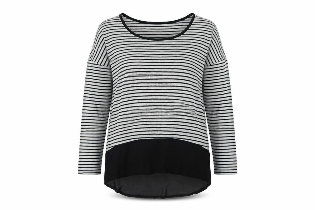 Izabel London Women's Multicoloured Size 12 Striped T-Shirt