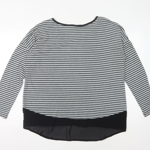 Izabel London Women's Multicoloured Size 12 Striped T-Shirt