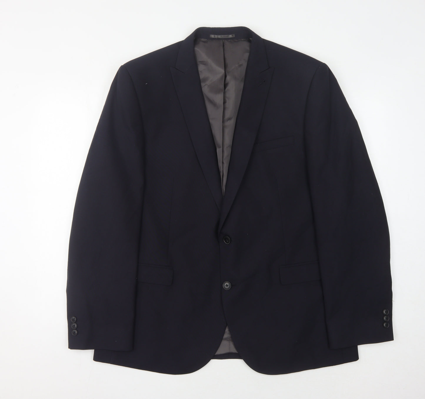 Next Men's Blue Blazer Jacket, Regular Fit, Size 46R