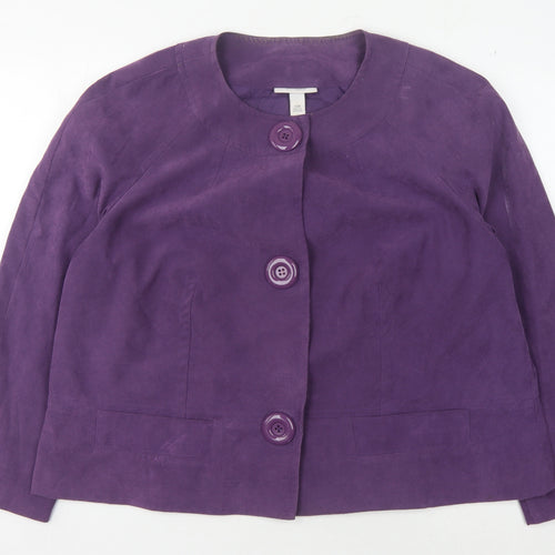 Dressbarn Women Purple Plus Blazer Lined Size 20