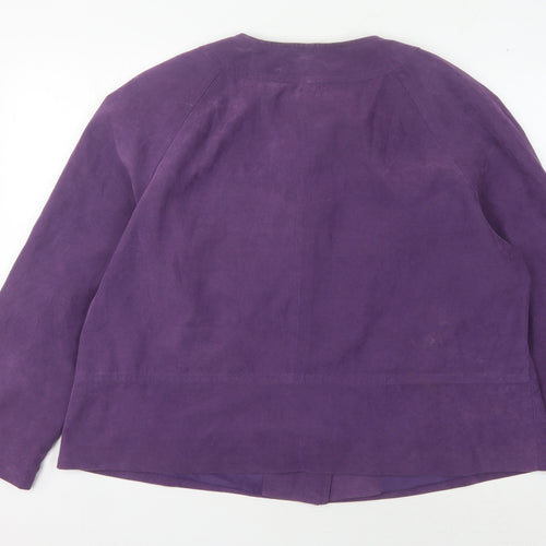 Dressbarn Women Purple Plus Blazer Lined Size 20