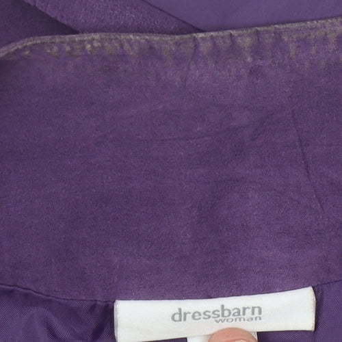 Dressbarn Women Purple Plus Blazer Lined Size 20