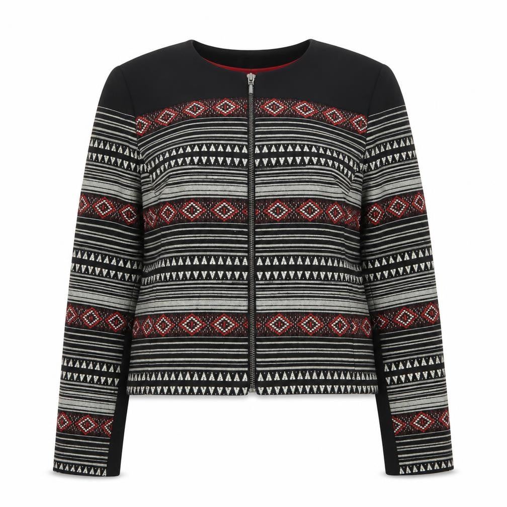 Front view of Marks & Spencer Women's Multicoloured Geometric Jacket