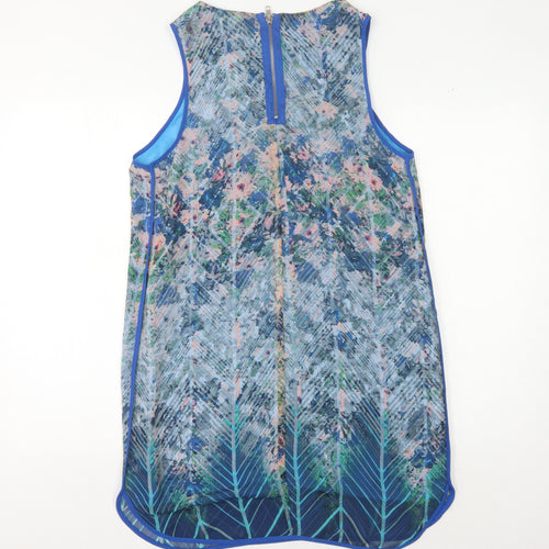 Charlie Jade Women's Blue Floral Dress, M, Sleeveless