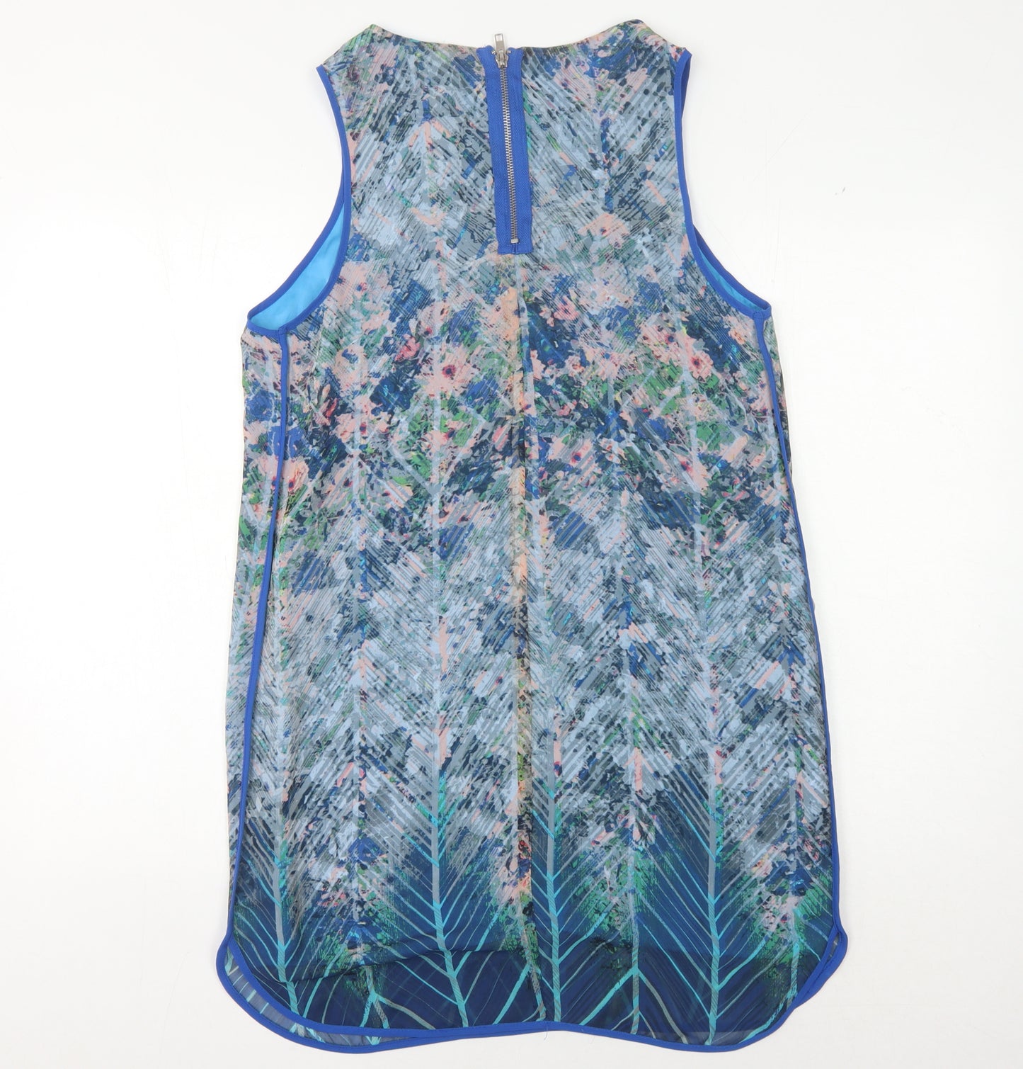 Charlie Jade Women's Blue Floral Dress, M, Sleeveless