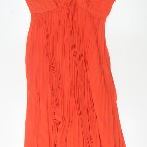 La Redoute Women's Orange Dress Size 10 UK Polyester