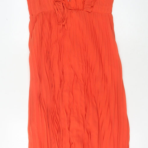 La Redoute Women's Orange Dress Size 10 UK Polyester