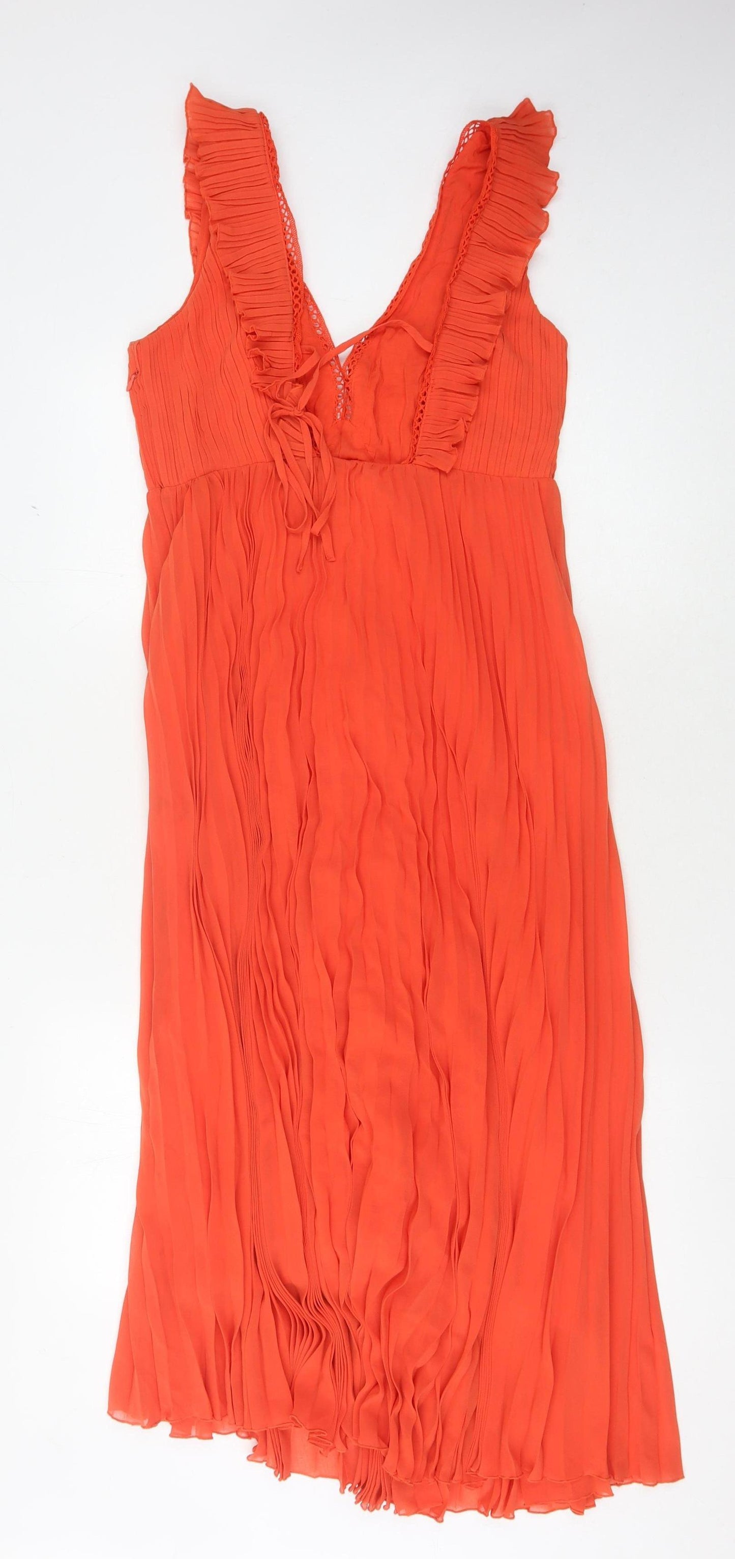La Redoute Women's Orange Dress Size 10 UK Polyester