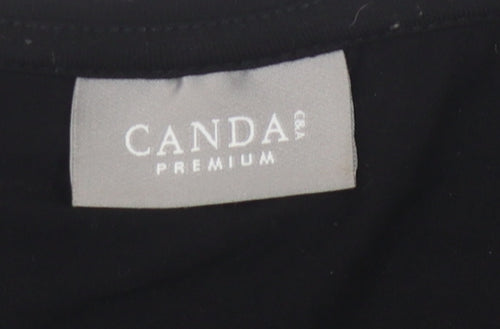 C&A Women's Black Studded T-Shirt L