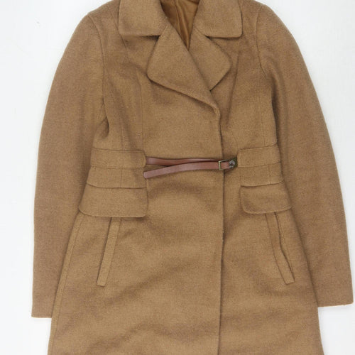 La Redoute Women's Brown Coat Size 10 Polyester Wool