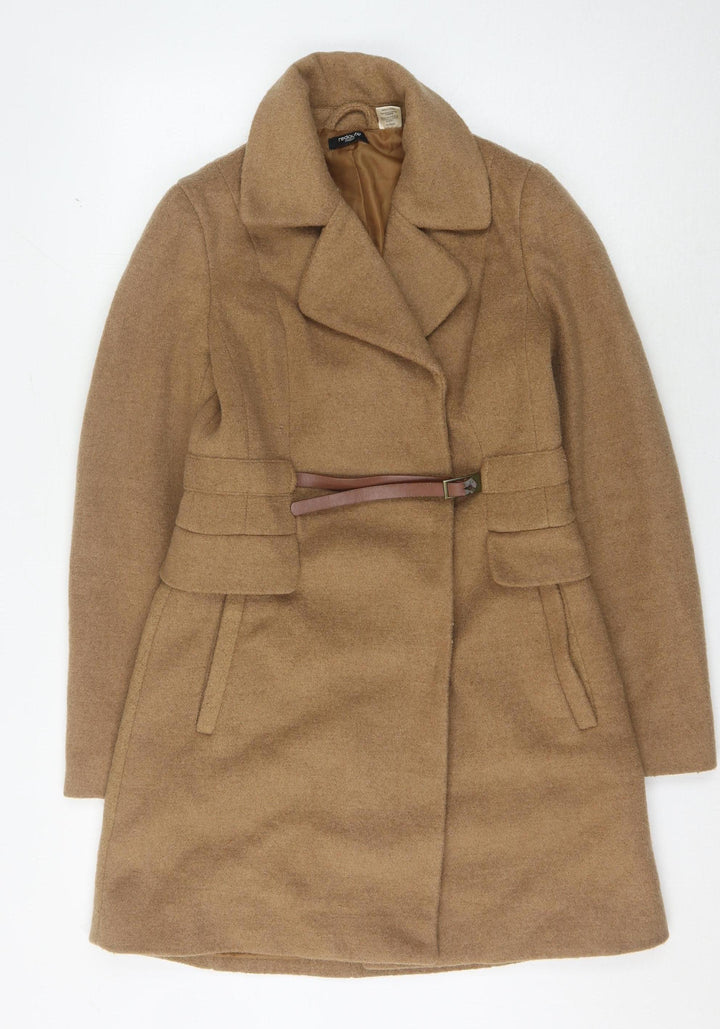 La Redoute Women's Brown Coat Size 10 Polyester Wool