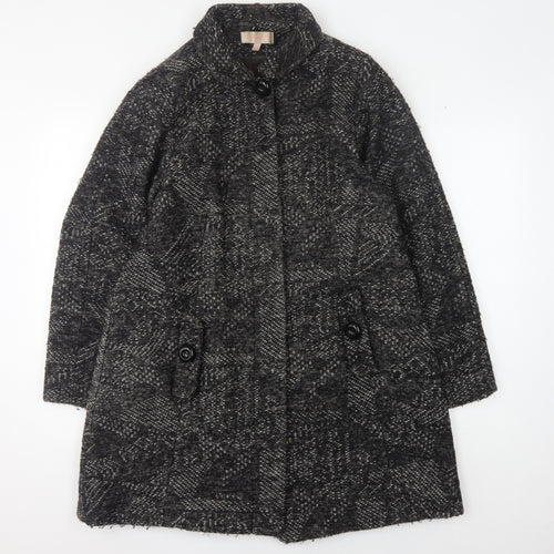 Gharani Strok Women's Black Tweed Coat Size 14