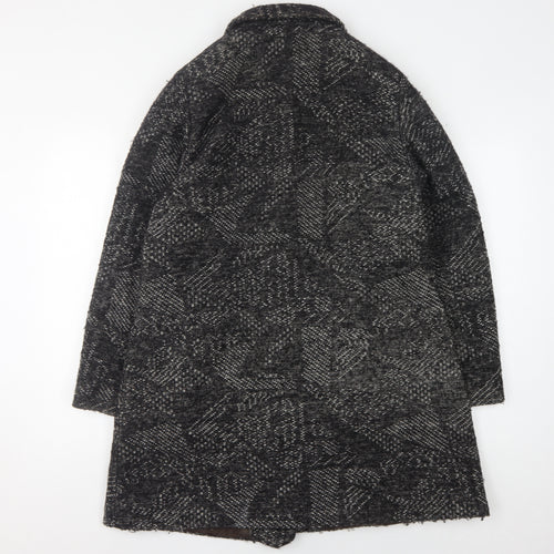 Gharani Strok Women's Black Tweed Coat Size 14