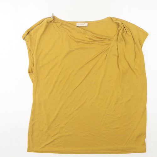 Marks and Spencer Women's Gold Boat Neck Top