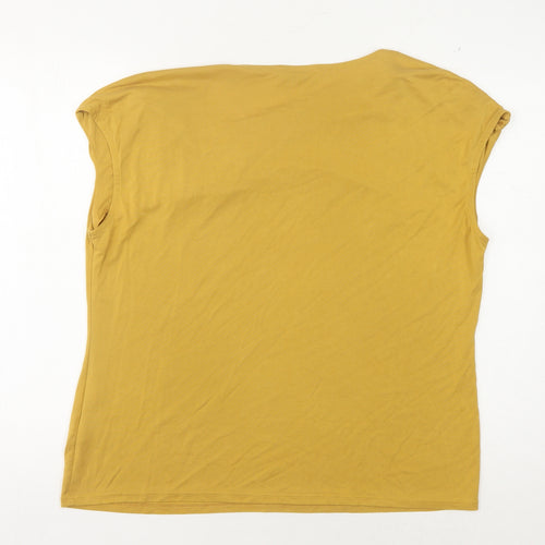 Marks and Spencer Women's Gold Boat Neck Top