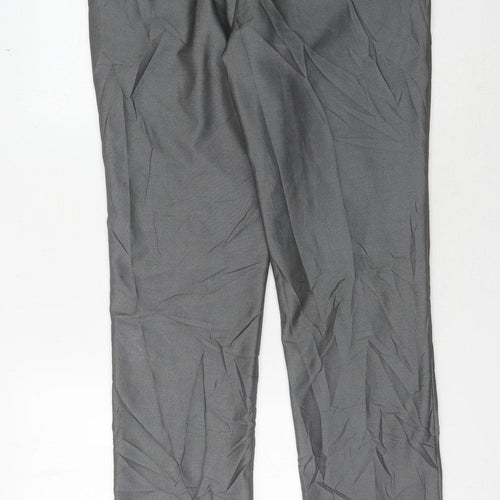 Next Men's Grey Dress Pants, Size 32L, Stylish & Formal