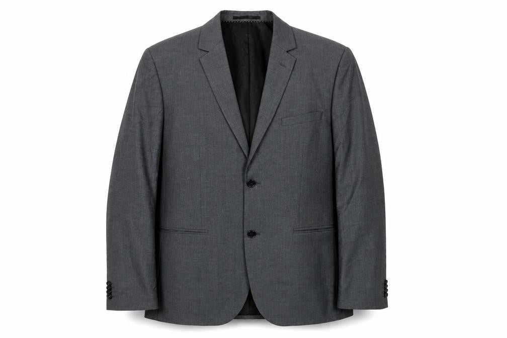 Front view of H&M Men's Grey Blazer 44 Regular Fit