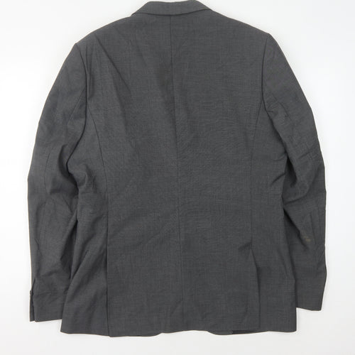 H&M Men's Grey Blazer 44 Regular Fit