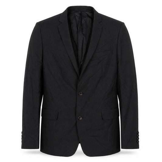 Front view of ASOS Men's Black Blazer 42 Regular Notch Lapel Formal