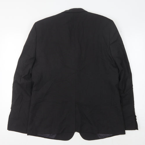ASOS Men's Black Blazer 42 Regular Notch Lapel Formal