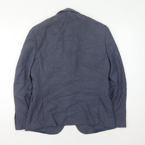 Next Men's Blue Suit Jacket, Size 40S, Formal Style