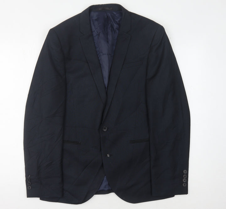 Next Men's Navy Blazer 40R Regular Single-Breasted Formal