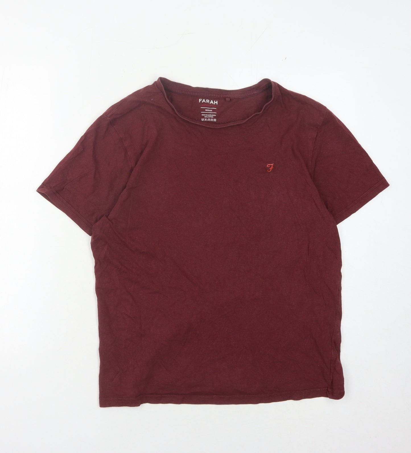 Farah Men's Red Medium Crew Neck T-Shirt