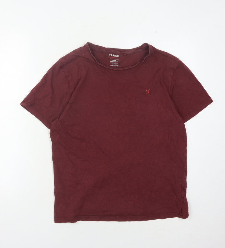 Farah Men's Red Medium Crew Neck T-Shirt