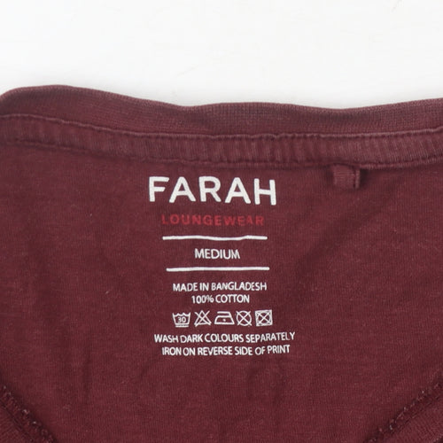 Farah Men's Red Medium Crew Neck T-Shirt
