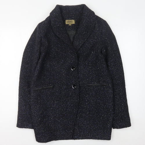 Bershka Women's Black Mid-Length Coat Size S