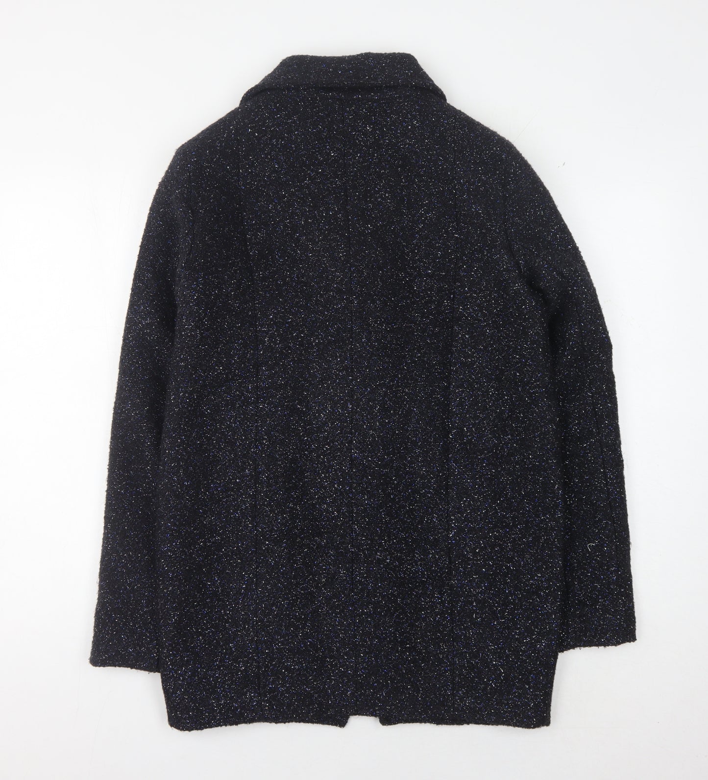 Bershka Women's Black Mid-Length Coat Size S
