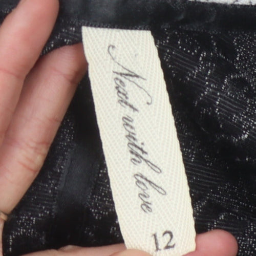 Next Women's Grey Ivory Floral Jumper Size 12