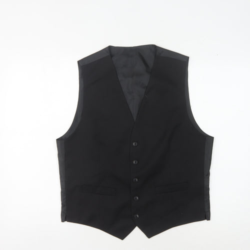 Marks and Spencer Men's Black Waistcoat - 38R