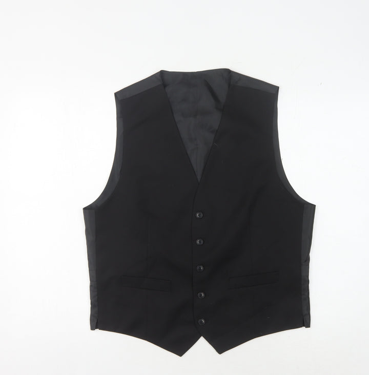 Marks and Spencer Men's Black Waistcoat - 38R