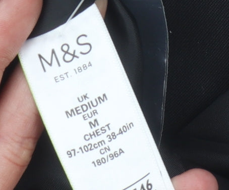 Marks and Spencer Men's Black Waistcoat - 38R