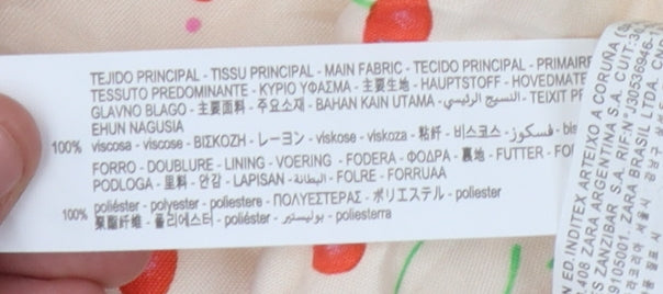 Zara Women's Floral V-Neck Dress M Multicoloured