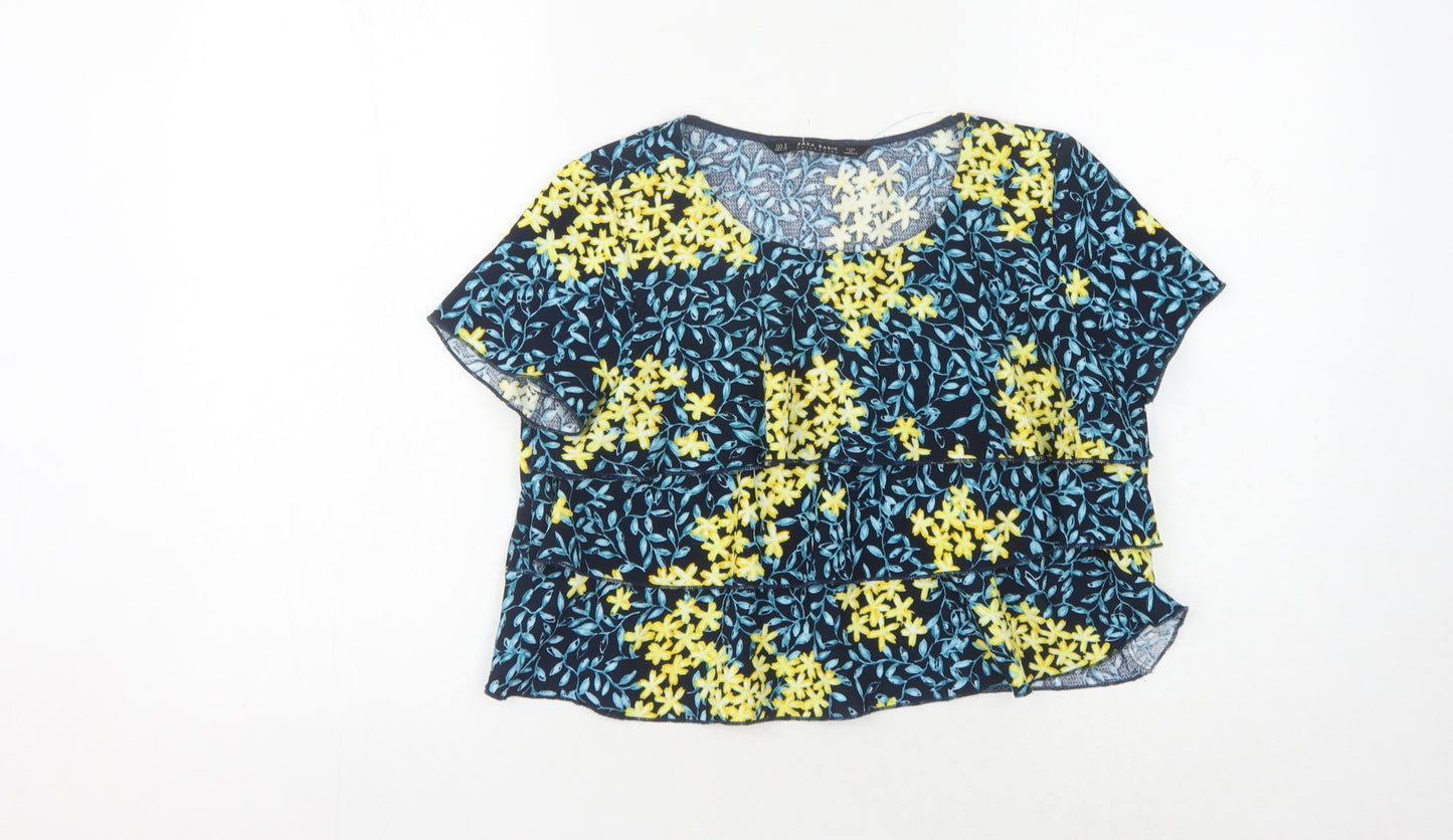 Zara Women's Multicoloured Floral Blouse, S, Spring