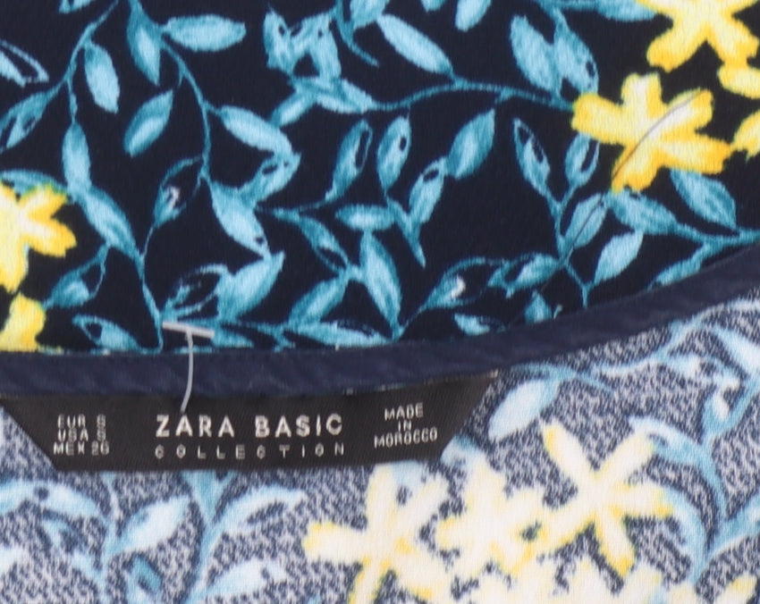 Zara Women's Multicoloured Floral Blouse, S, Spring