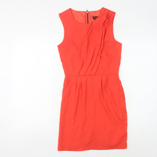 Topshop Women's Red Sheath Dress Size 6 Party Wear