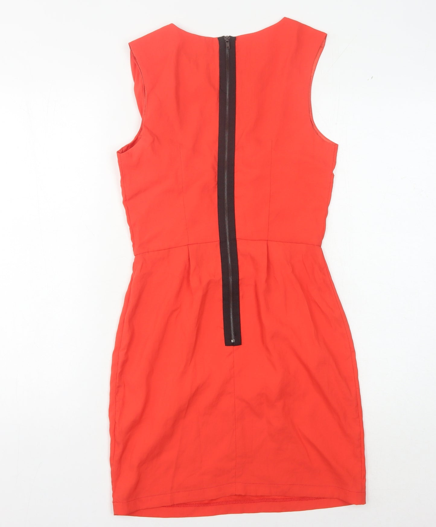 Topshop Women's Red Sheath Dress Size 6 Party Wear