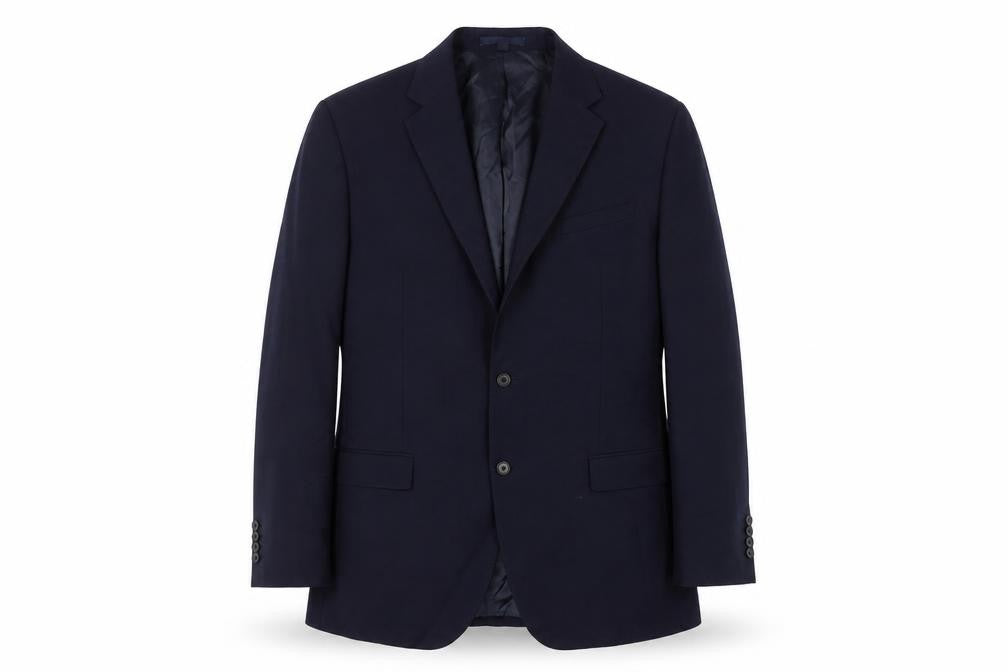 Front view of Marks & Spencer Men's Blue Wool Jacket, 44 Regular
