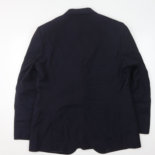Marks and Spencer Men's Blue Wool Jacket, 44 Regular