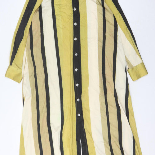 Zara Women's Multicoloured Long Shirt Dress M