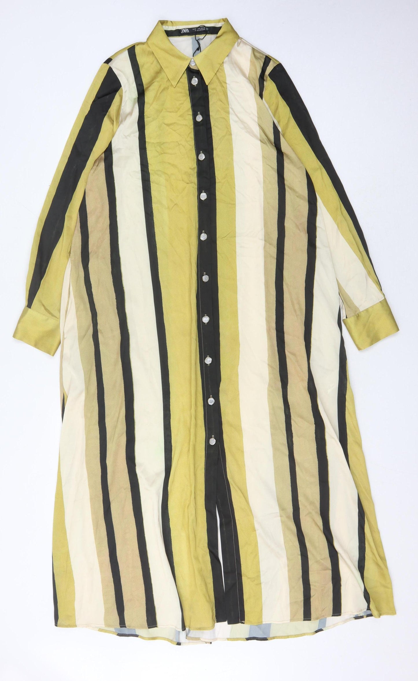 Zara Women's Multicoloured Long Shirt Dress M