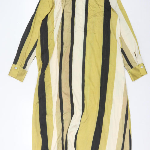 Zara Women's Multicoloured Long Shirt Dress M
