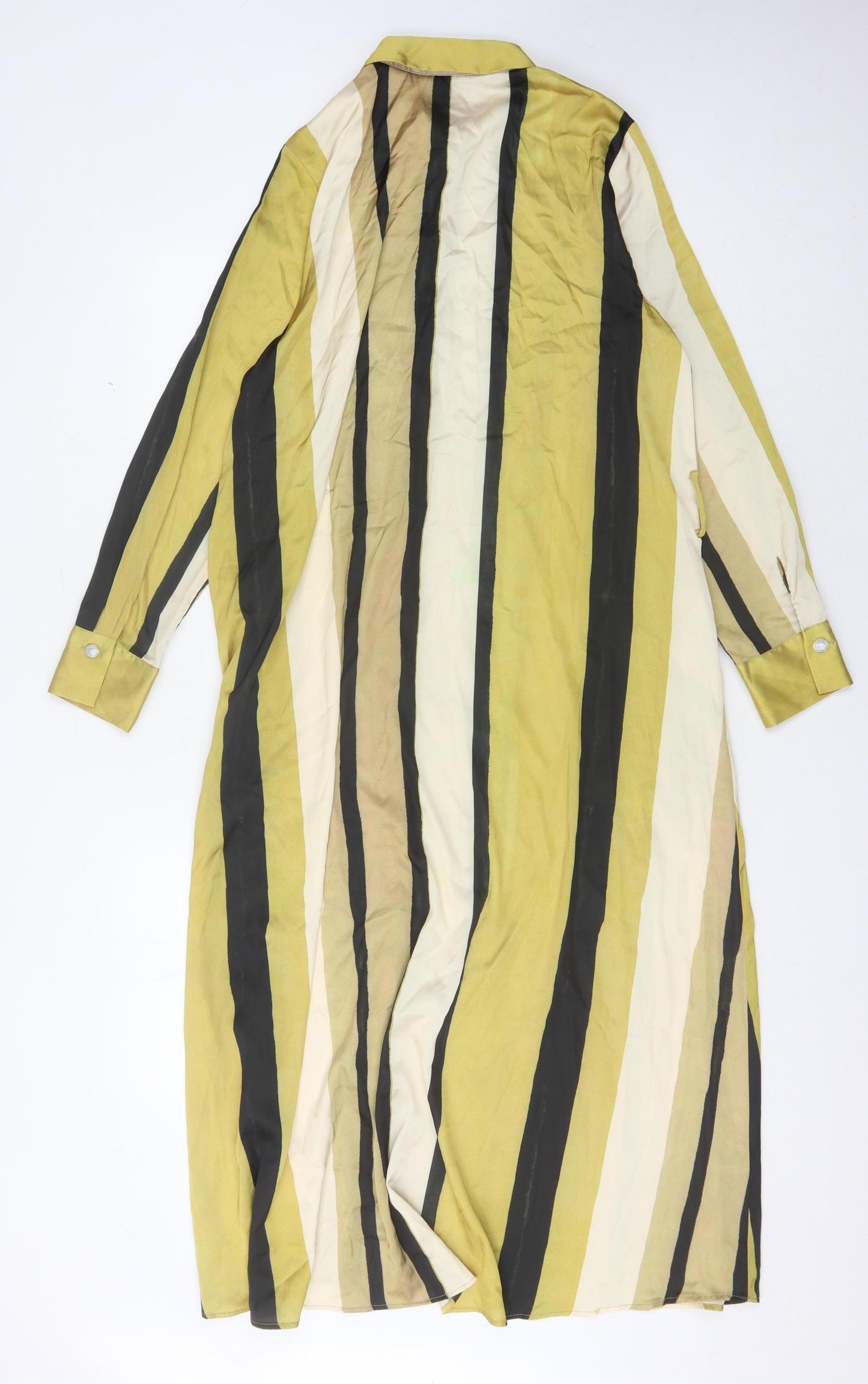 Zara Women's Multicoloured Long Shirt Dress M